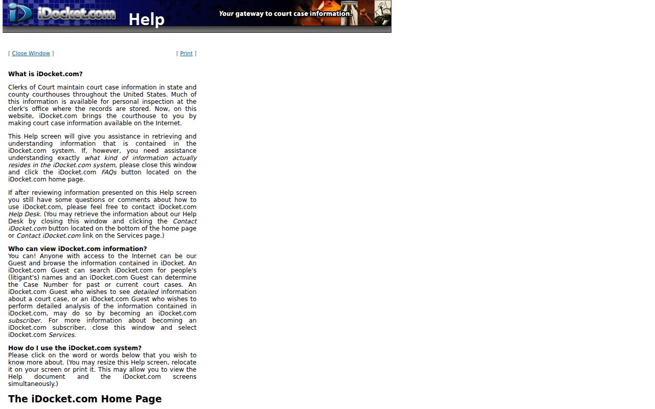 Duval County docket search help